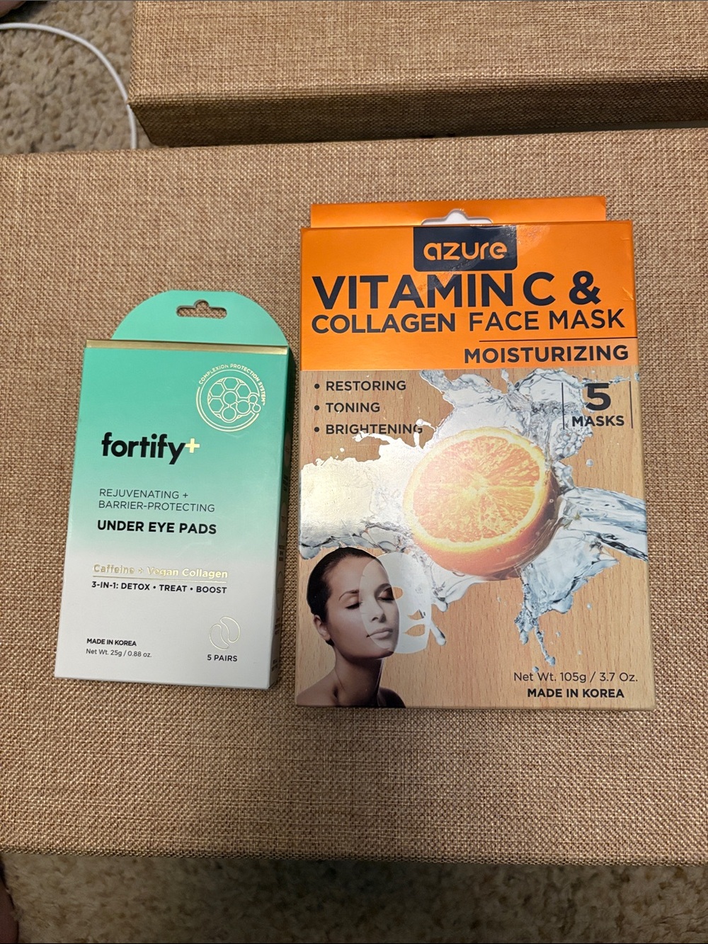 Bundle Azure Vitamin C & Collagen Moisturizing Face Mask – Fortify Under Eye Pad